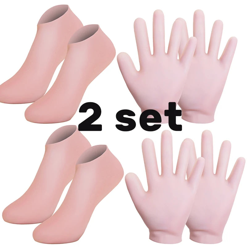 Silicone Moisturising and Exfoliating Gloves and Socks