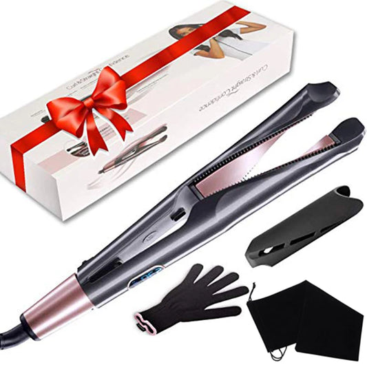 2 in 1 Hair Straightener And Twist Straightening Curling Iron