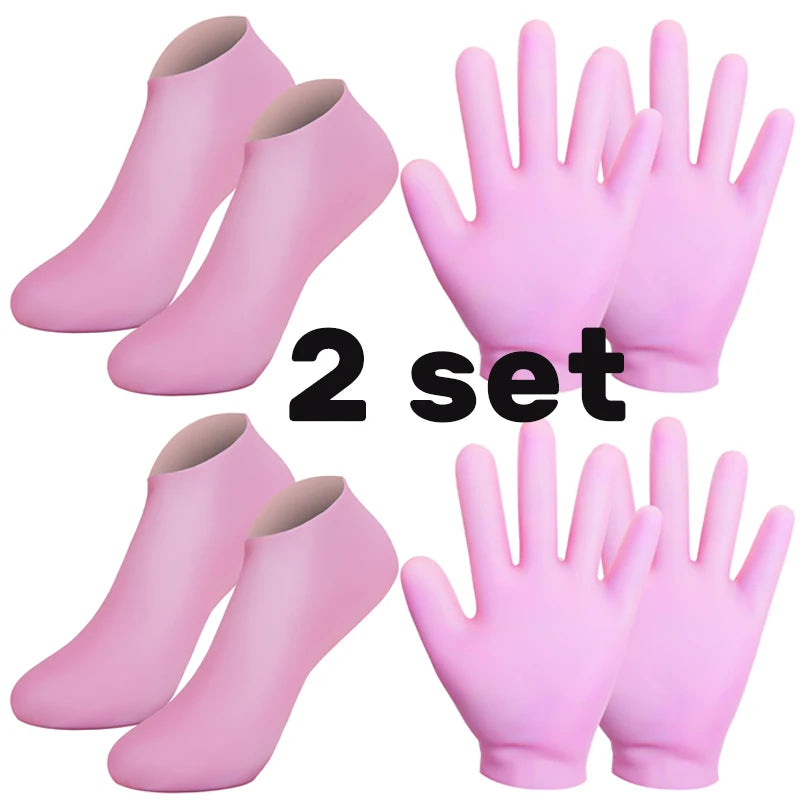 Silicone Moisturising and Exfoliating Gloves and Socks