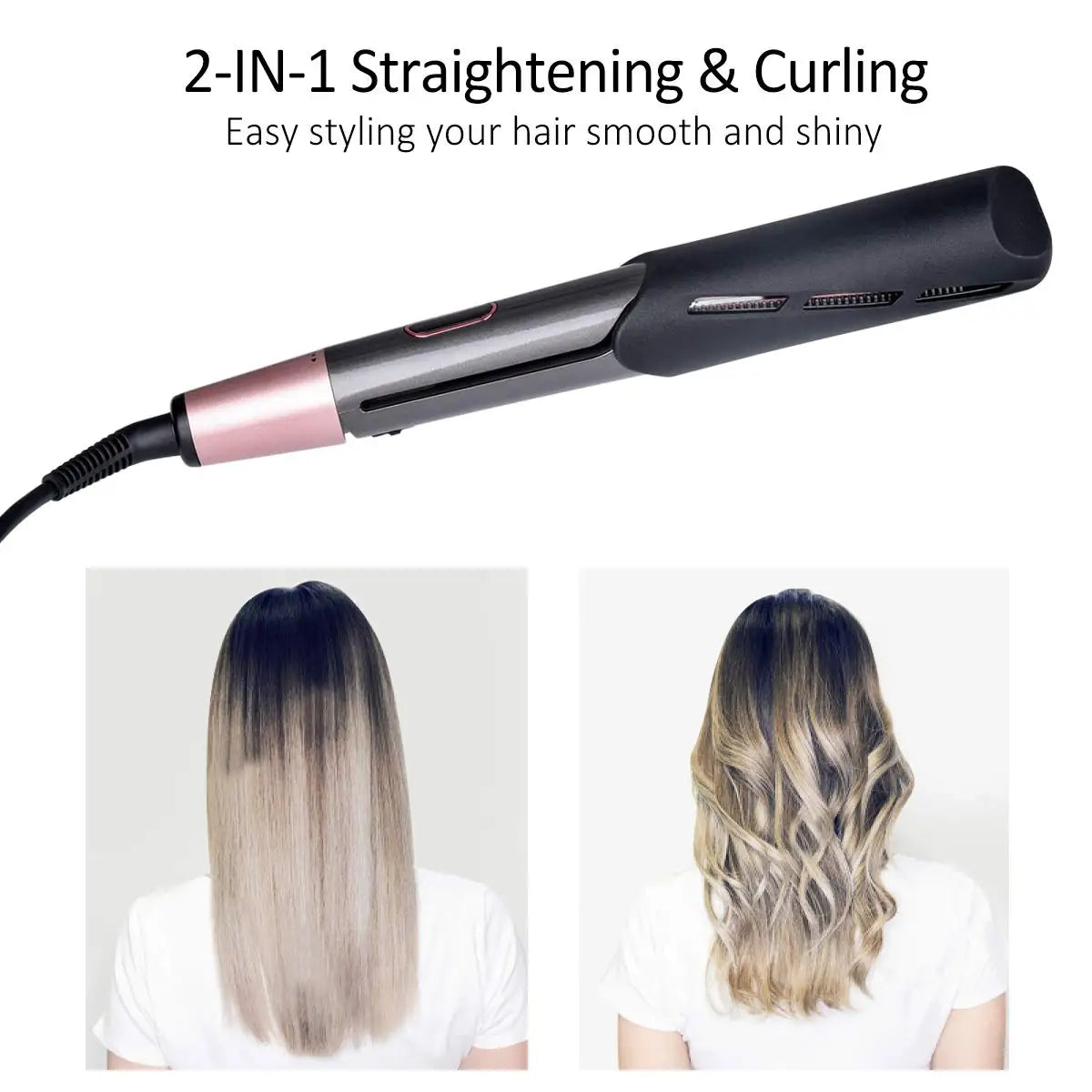 2 in 1 Hair Straightener And Twist Straightening Curling Iron