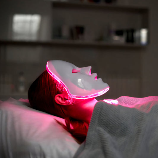 7 Colour LED Light Therapy Mask with Red Light Therapy Neck Band