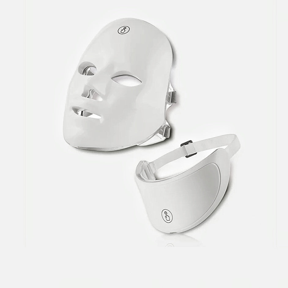 7 Colour LED Light Therapy Mask with Red Light Therapy Neck Band